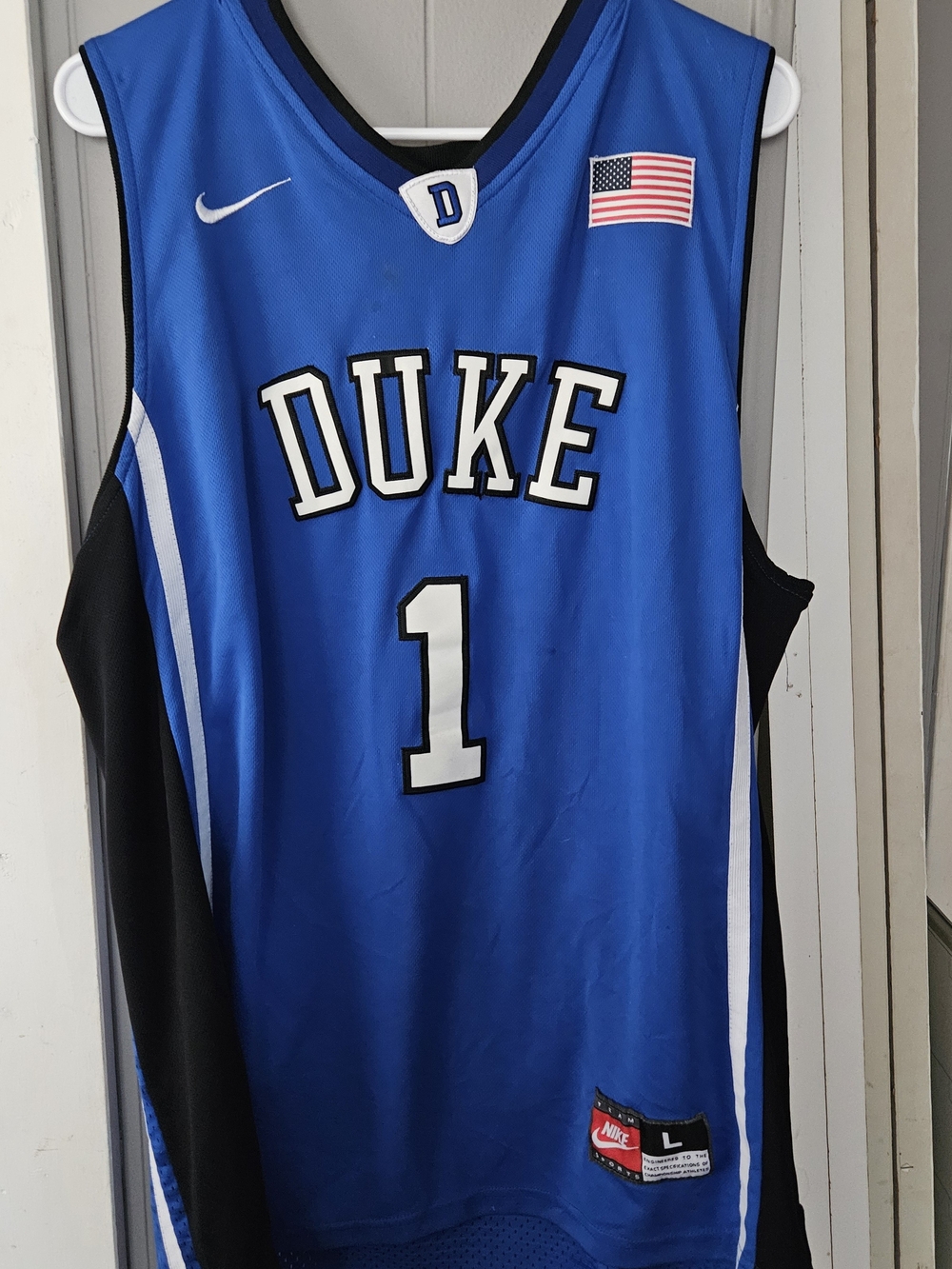 Nike Blue Duke #1 Basketball Jersey with Black Accents